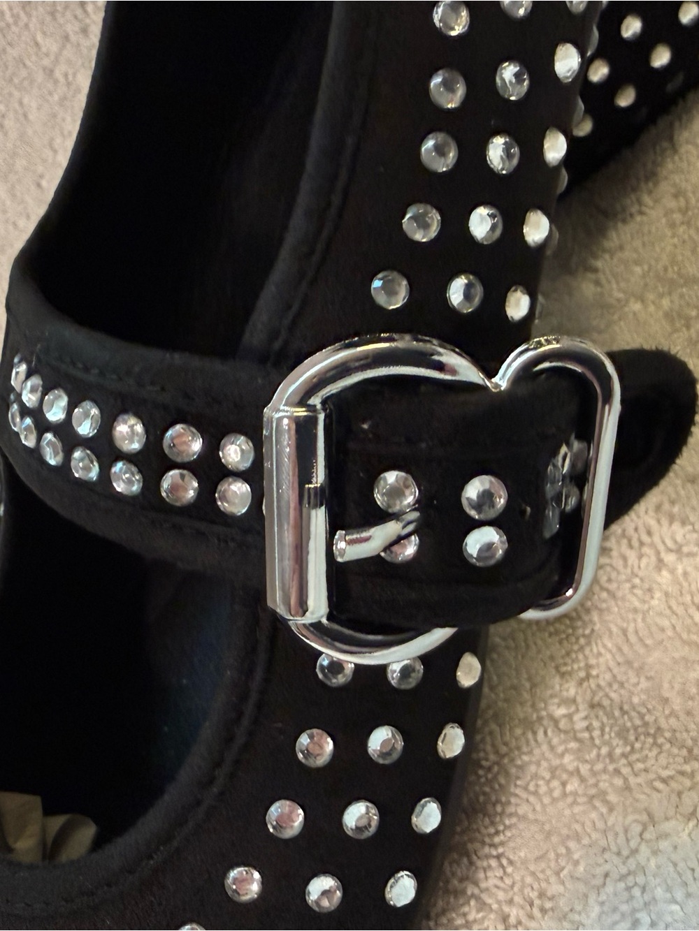 Black Studded Mary Jane Flats bundle shoes for deep discounts - Picture 2 of 7
